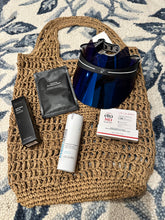 Load image into Gallery viewer, Woven bag with sun essentials
